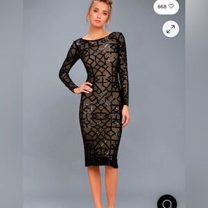 Dress the Population Mila Black Sequin Dress 2